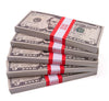 $2,500 Prop Money (5 Stacks of $5 Bills, New Series)