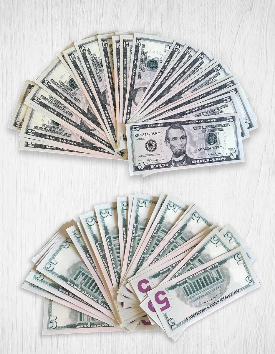 PICTURE for SALE Stacks of Money Stack of Five Dollar Bills 5 Dollar Bills  PNG Graphic Transparent Photoshop Pile of Money Image 
